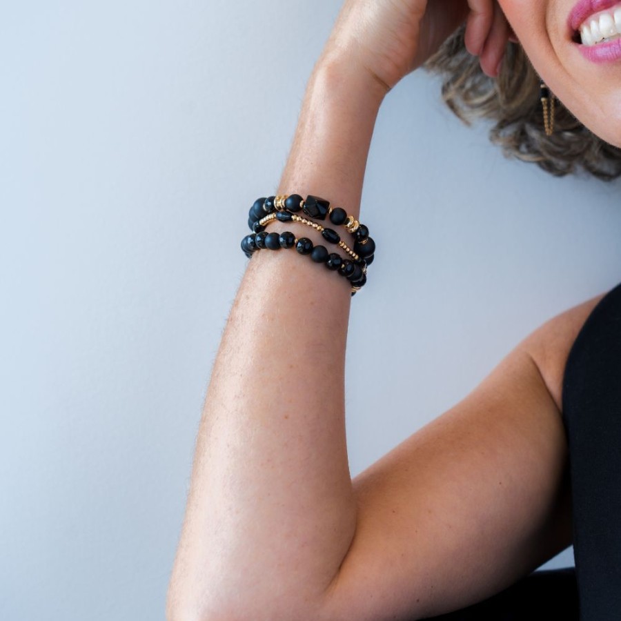 Bijoux Beblue Bijoux | Bracelet Be F Ceful - Black Velvet